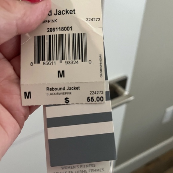 adidas Womens Jacket Medium Full Zip Long Sleeve Athletic 3 Pink Strip - Picture 3 of 6